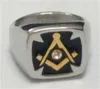Stainless steel Knights templar Masonic Cross ring jewellery men's 18k Gold Silver Unique Freemasonry jewelry with crystal cz jewel stone black enamel