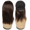 KissHair Brown escuro 4x4 Fechamento de renda Wig Middle/Free Parte reta Hair Human Lace Wig Brazilian Remy 150% densidade