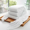 70*140cm Hotel Bath Towels Guest House 100% Cotton White Towel Soft Bathroom Supplies Unisex Usage Natural Safe Bath Towel DH0710