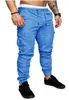 Calças maciças de calças largo dos homens corredores hiphop jeans sarouel dança calça esportes casuais calças corredores cangings pantalon homme harem calças b4206