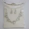 Wedding Jewelry Sets Shining 3 Sets Rhinestone Bridal Jewelery Accessories Crystals Necklace and Earrings for Prom Pageant Party9474225