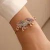S810 Fashion Jewelry Colorful Rhinstone Unicorn Bracelet Adjustable Chain Bracelet9809040