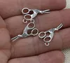 200Pcs alloy Antique Silver Plated Birds Scissors Charms Pendant for Jewelry Making Bracelet Accessories DIY 27x14mm