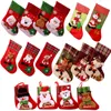 Christmas Stocking Mini Scock Santa Claus Candy Gift Torba Xmas Drzewo Wiszące Wisiorek Drop Ornament Ozdoby Dekoracje do domu