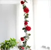 Simulierte australische Rose, dekorative Blumen, Rattan, 1,8 m, Deckenwicklung, simulierte künstliche Blumenrosen scannen