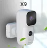 fotocamera X9 IP impermeabile di Wifi di sicurezza Wireless Camera Full HD 1080p ricaricabile Low Power PIR + Radar doppia protezione telecamere di sorveglianza