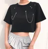 Mode t-shirts pour femmes couleur unie à manches courtes dedigner t-shirt Casual Womens Cropped blouse tees
