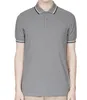 Polos pour hommes T-shirt Fashion broderie manches courtes sur le col