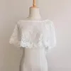Neck spetsar applikationer kvinnor cape bröllop sjal jackor brud wrap accessoarer