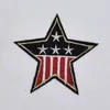 Järn på fläckar Amerikanska flaggan Broderier Patch för kläder Applique Badge Cool Jacket Klistermärken Apparel Craft DIY Tillbehör