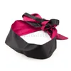 Bondage doux soie Satin réversible masque pour les yeux ombre bandeau ruban Couple jeux Cosplay # R45