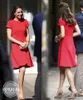 Kate Middleton Luxury Women Princess Dress Red Mini Party Celebrity Dresses 1281