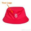 Bucket chapéu 100% algodão material unisex tamanho fechado fechar acessórios de vestuário fechar pequeno pedido praia ao ar livre esporte fisher personalizado