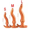 Enorme silicone butt plug macio anal vibrador massagem de próstata vagina masturbação longo anal plug brinquedos sexuais para homens mulher gay
