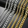 510MM Men039s Round Link Chain Necklace in Gold Tone Stainless Steel Hiphop Boy Male Jewelry with 24 Inch4396875