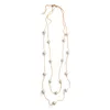 Простой длинный двухслойный слой имитации жемчуг дам ожерелья клавиши мода ювелирные изделия свитер цепи ожерелье для женщин партии девушка