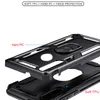 Custodia per telefono con anello in metallo per iPhone 11 Pro Max XS XR 8 7 6S Plus Custodia ibrida per armatura con cavalletto Custodia antiurto in silicone