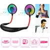 Handheld Neck Fan Portable USB do ładowania opaski na szyję leniwe wiszące podwójne chłodzenie mini sport 360 stopni obrotowy wentylator elektroniczny do biura Trave na zewnątrz