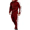 Zipper Tracksuit Moda Lado Listrado Hoodies Hoodies Jacket Calças Track Suits Homens Casual Sweatsuit Top Quality1