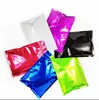 Multiple sizes Gold Stand Up Aluminum Foil Zipper Food Packing Bags Valve Reusable Mylar Clear Window Storage Packaging Pouch