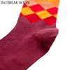 10 Pairs/Lot Gradient Colorful Combed Cotton Socks Casual Fashion Autumn Crew Socks Male Breathable Hip Hop Socks