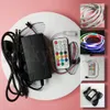 Full Set 5M WS2811 Addressable 5050 RGB LED Pixel Neon Sign Flexibe Strip Light Silica Gel Flat Tube + 12V Power Supply + Remote Controller