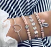 Boho Braclets набор для женщин Любовь карта Черепаха бесконечности слон кран ананасовый лук луна звезда натуральные каменные бусины браслеты браслеты