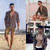 Nouveau Camisa Masculina mode 2020 coupe ajustée décontracté hommes chemise à manches longues rayé hommes chemises sociales offre spéciale Camisas para hombre