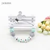 Customized Name Baby Pacifier Clips Mouse Head Pacifier Holder Chain Silicone Beads Baby Teething Chain Nursery Toy Shower Gifts7506386