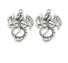 100PCs Alloy Dragon Antik Silver Bronze Charms Hängsmycke för halsband Smycken Göra fynd 35x28mm