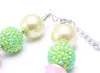 Lime Green Rose Flower Beads Kid Chunky Halsband Bright Color Design DIY Bubblegum Bead Chunky Halsband Barn smycken för TODDL5523499