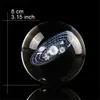 Partihandel Hot-Selling Designer Crafts Crystal Glass Decor Solar System åtta föremål Boll Creative Crystals Sphere Terrarium Desk Ornament Nautical Home Decor