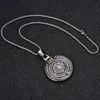 Collier amulette rétro pour hommes titane acier inoxydable bouddhisme Jiang Mochu 12 pendentifs ronds zodiaque collier hommes Punk bijoux