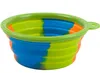 Camouflage Pet Bowl Silicone Pliable Pliant Chiot Bol Avec Mousqueton Portable Pet Dog Bowl Pour Voyage En Plein Air Nourriture Alimentation En Eau B1604