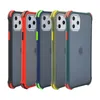 Dört köşe Darbeye mat Telefon Kılıfı iPhone 11 11 Pro Max XR XS Max X 8 7 6 6 S Plus Yumuşak Çerçeve Şeffaf Arka Kapak