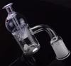 DHL 5mm Bottom Quartz Banger with Colored Spinning Cyclone Carb Cap Terp Pearl 10mm 14mm 18mm Quartz Banger Nail for oil rig bong