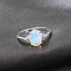 Hot-Sprzedaż Opal Pierścionek zaręczynowy dla Dziewczyny 7 mm * 9 mm Naturalny Opal Silver Ring Classic Sterling Silver Opal Fine Jewelry Romantic Prezent