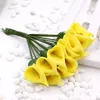 Dekoracyjne kwiaty wieńce 144 sztuk 3 cm mini pianka Calla Lily fałszywy bukiet sztuczne do dekoracji weselnej Walentynki