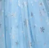 Designer per bambini vestiti ragazze nuove estate principessa elegante manica corta scintillante maglia patchwork di alta qualità cosplay principessa abito entro1520