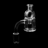 Beveled Edge 3mm Evan Shore Smoking Quartz Banger With Glass Bubble Cap 10mm 14mm 18mm Male Female Quartz Nails For Glass Bongs Dab Rigs