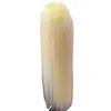 100 chinesisches menschliches Haar 26 28 Zoll Blonde Farbe 613 Voller Spitze menschlicher Perücken Tangle Free Shedding Free Limited Aktie Angebot