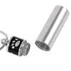 IJD8407 Pet Paille Tube imprimé Shambre Titulaire Titulaire de la Titulaire de Créateur de crémaillère Pendentif de crémation en acier inoxydable pour chien / chat