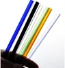 Fabrik-Direktverkauf farbige Borosilikat-Cocktailglas-Strohhalme 7 Zoll 8 mm Strait-Trinkhalm für Party
