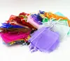 7*9cm Jewelry Bags MIXED Organza Jewelry Wedding Party favor Xmas Gift Bags Purple Blue Pink Yellow Black With Drawstring GB1505