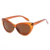 Top femmes hommes nouvelle mode lunettes de soleil hommes et femmes lunettes oeil de chat visage rond lunettes de soleil léopard designer marque gradient UV400 lentille