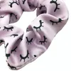 50pcs Pink Purple Eyelash Printed Scrunchies Stretchy Elastic Hair Band Girls Ponytail Holder Hair Tie Custom Color Accep7353854