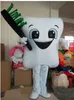 2018 Costume de mascotte de dent de dents chaudes de haute qualité taille adulte fêtes costumées dessin animé apparence Halloween anniversaire
