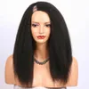 Italien yaki U partie perruque brésilienne de cheveux humains Frontal perruques pour les femmes noires crépus droite Lace Front perruque afro-américaine