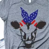 Camicia casual stampata da donna Bandiera americana Independence National Day USA 4 luglio Star Stripe Letter Printing Plus Size Donna Tees3214516