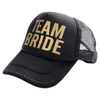 Noiva tribo snapback camionista chapéu ouro letras seta casamento beisebol cap1